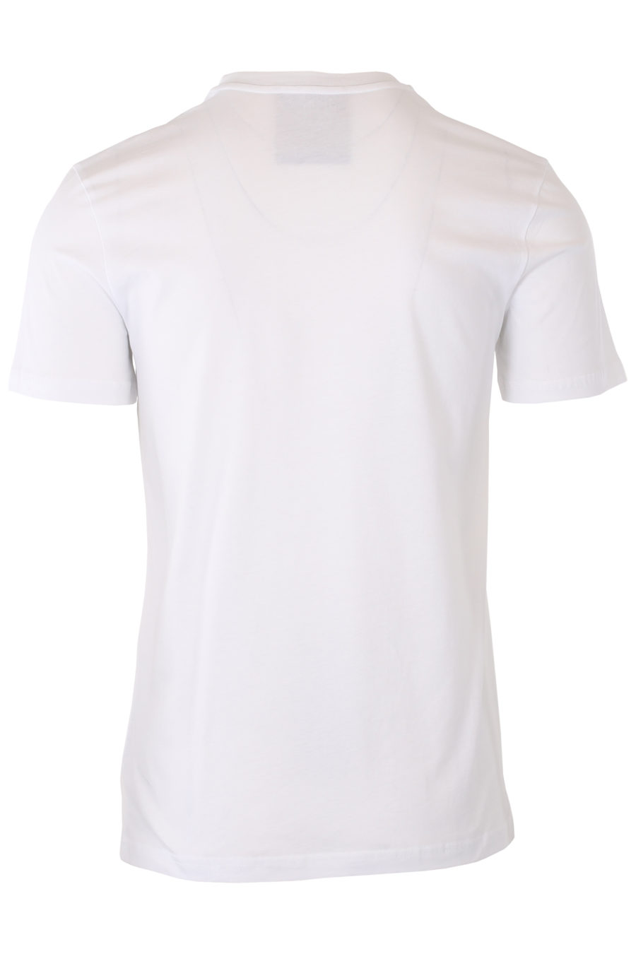 Camiseta blanca con logo doble pregunta milano grande - IMG 9341