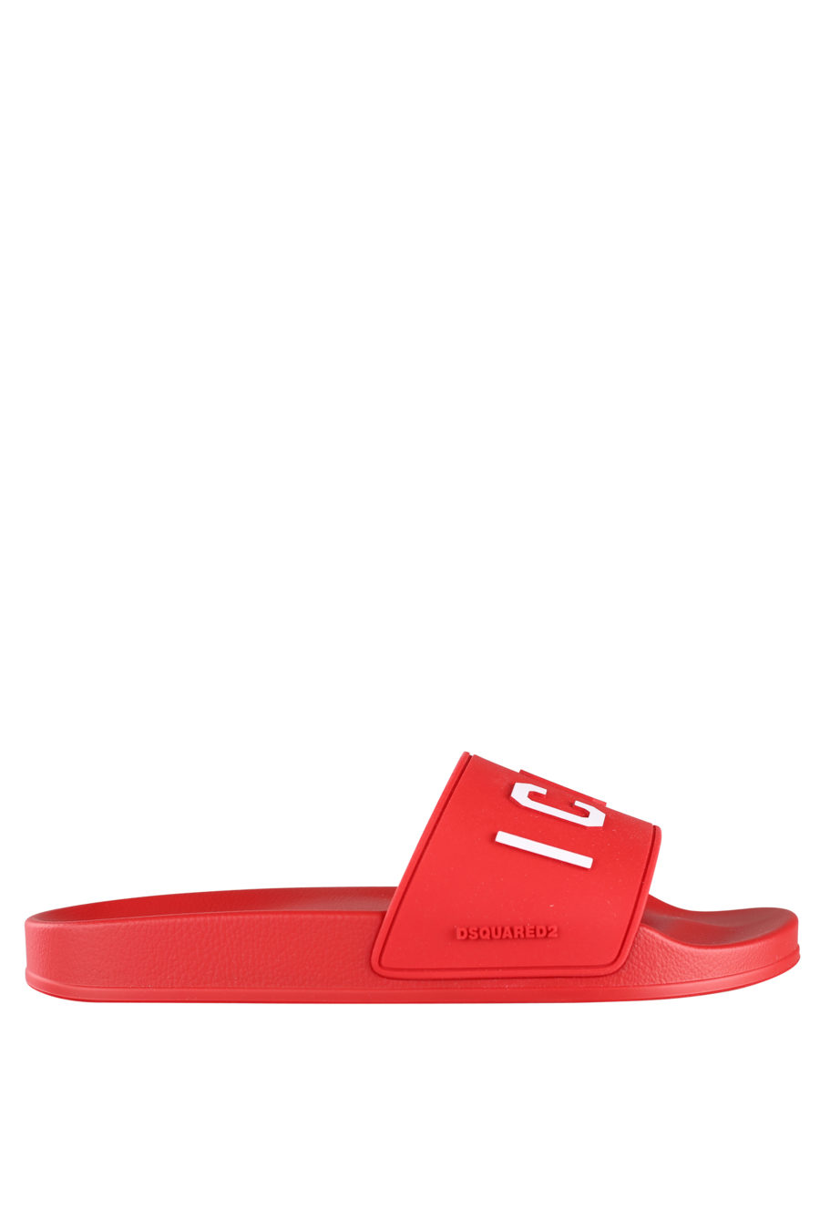 Red flip flops with white "icon" logo - IMG 9941