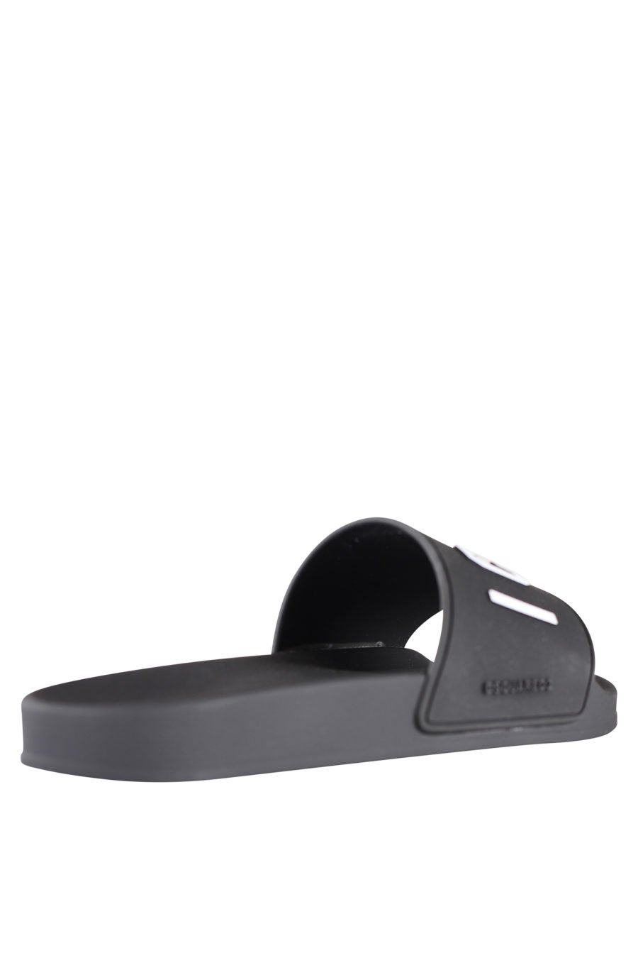 Black flip flops with white "icon" logo - IMG 9947
