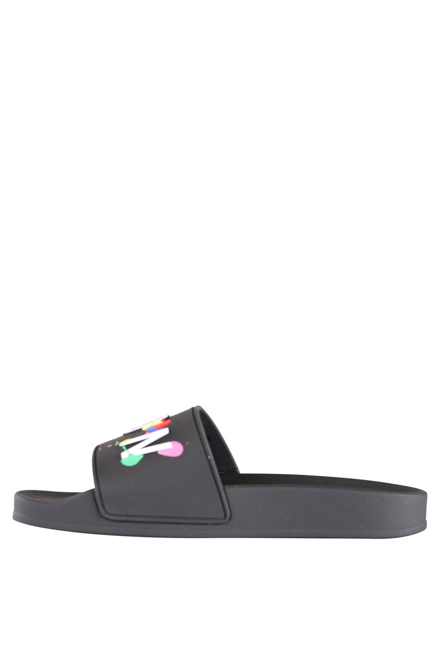 Black flip flops with "icon splash" logo - IMG 9957