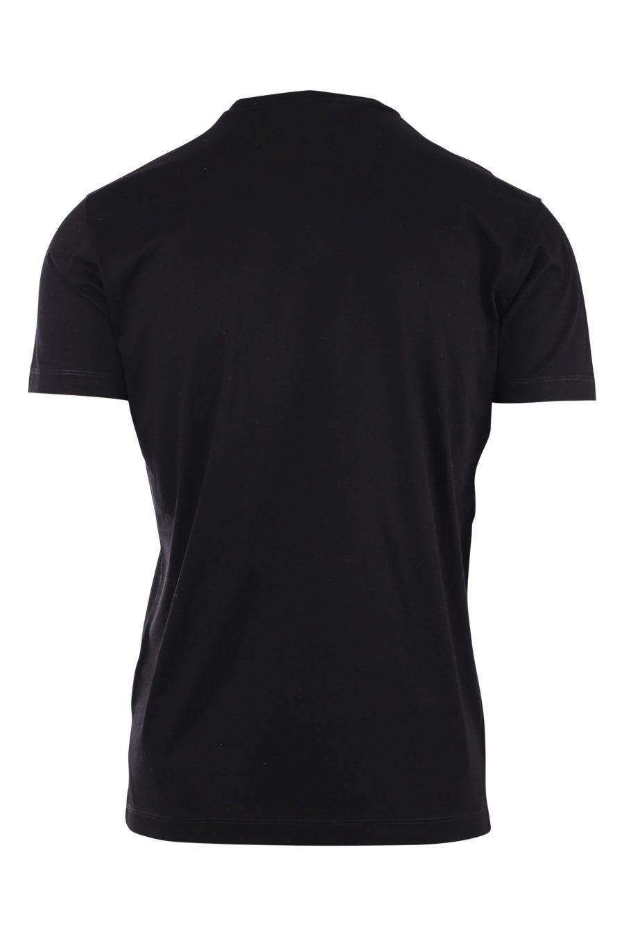 Black T-shirt with "globetrotter" planet logo - IMG 9722