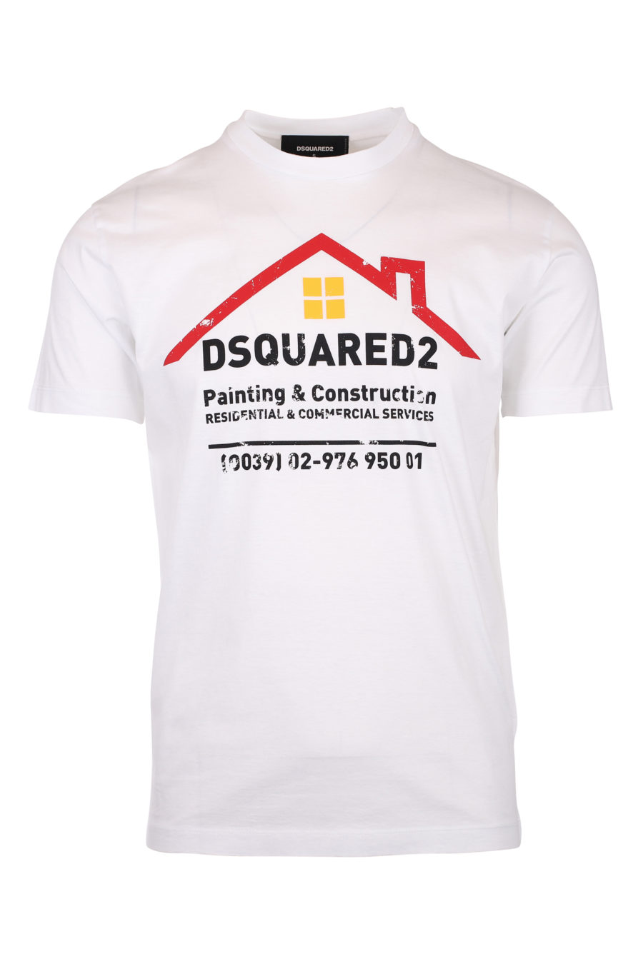 T-shirt branca com logótipo de construção - IMG 9770