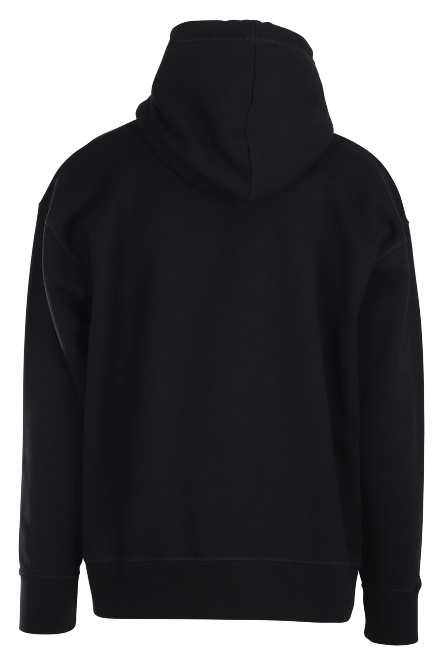 Black hooded sweatshirt with white "bromance" logo - IMG 9898