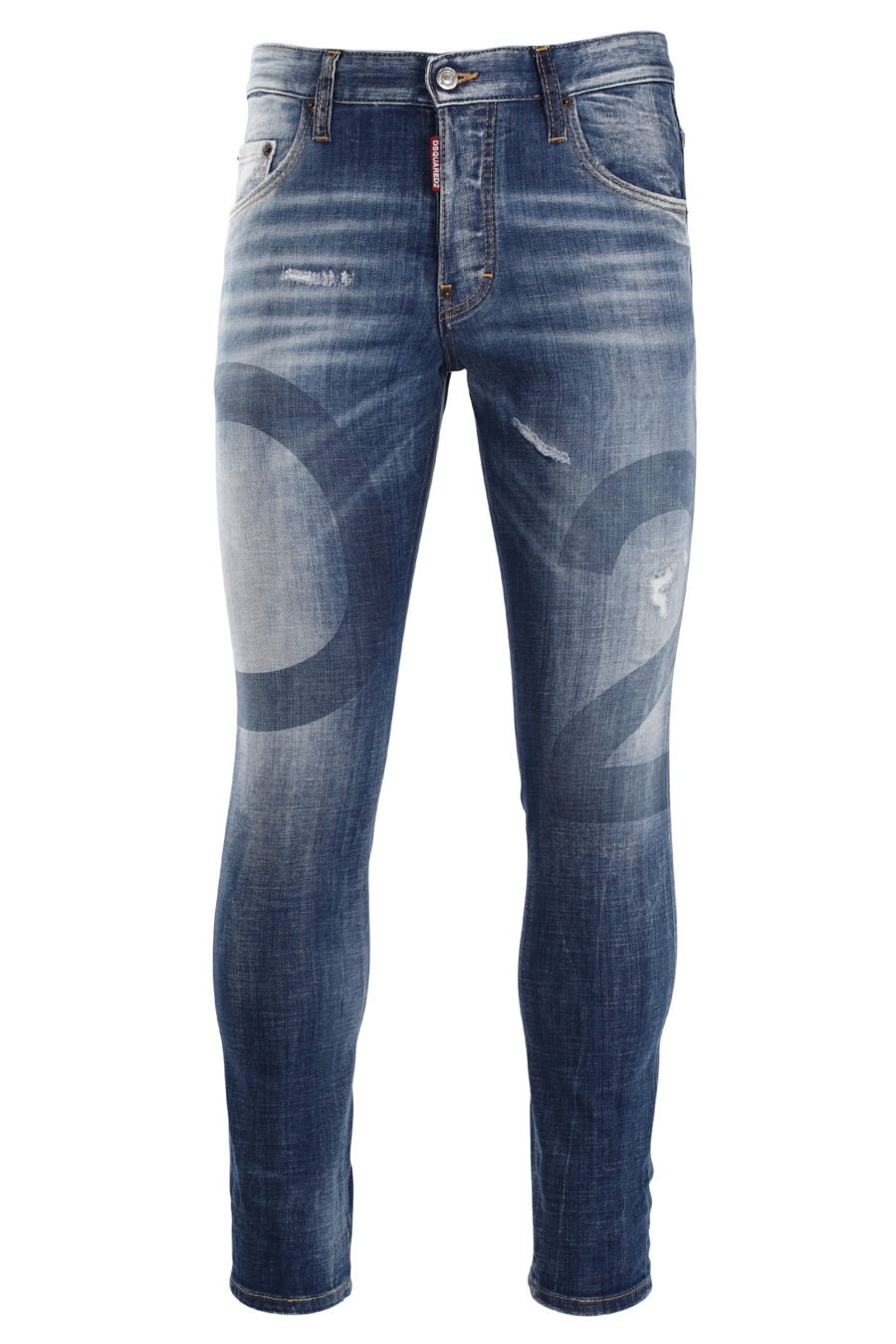 Pantalón vaquero "skater" azul claro con maxi logo "D2" - IMG 0006