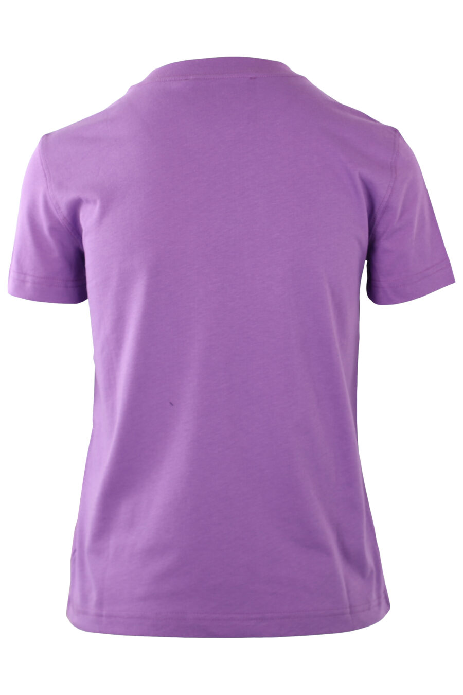 Purple T-shirt with monochrome round logo - IMG 0232