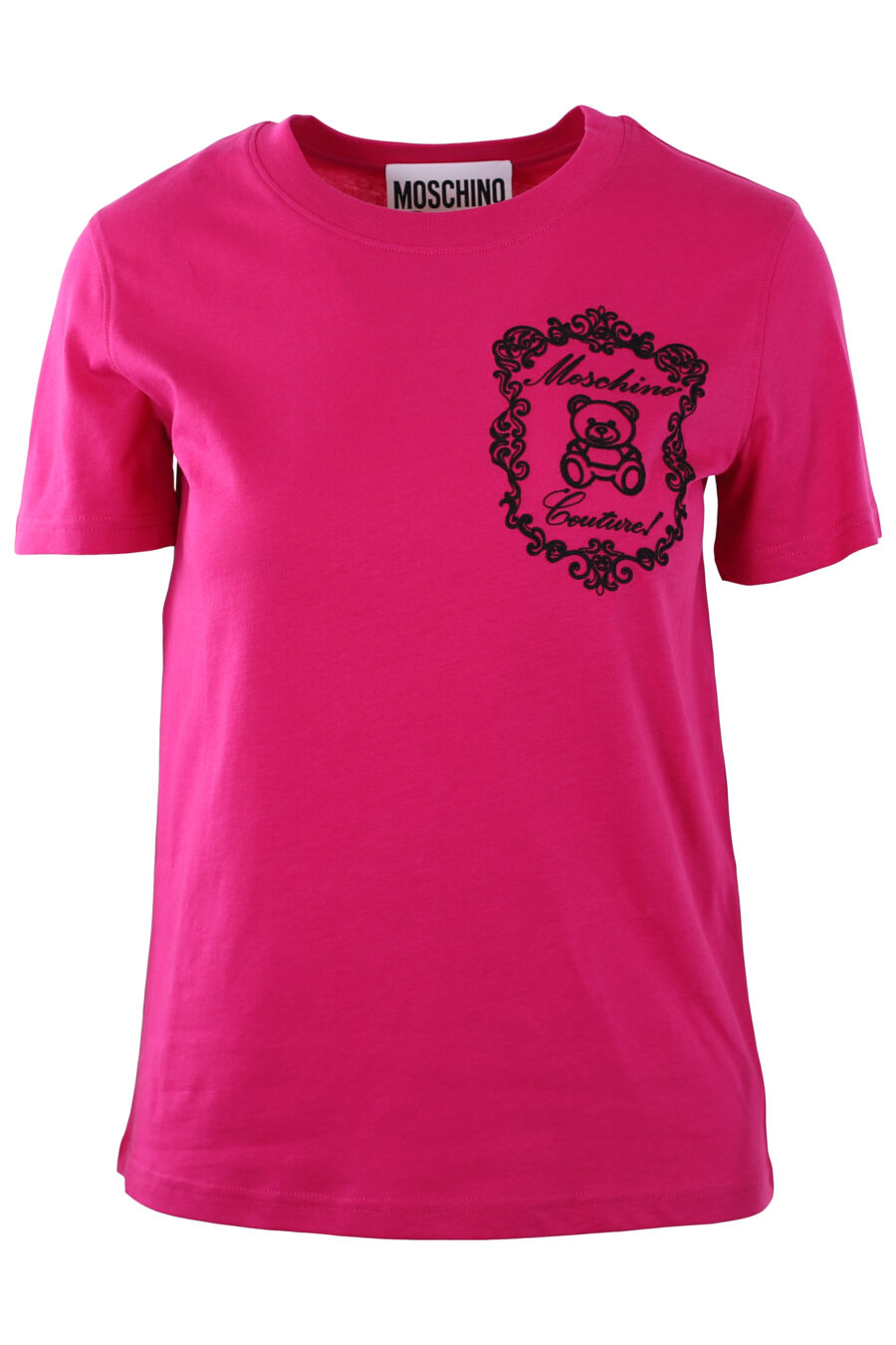 Fuchsiafarbenes T-Shirt mit Bärenschild-Logo - IMG 0244