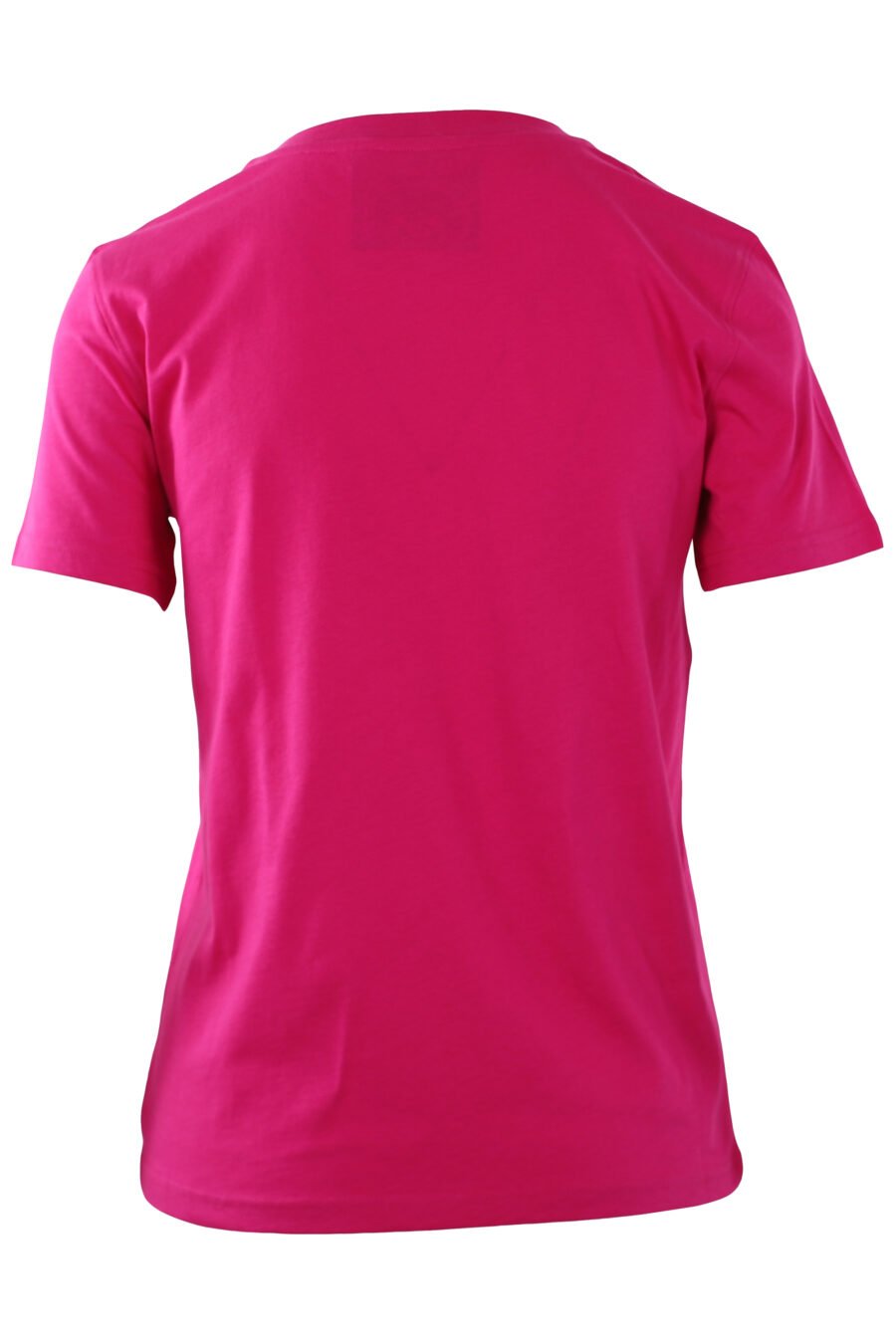 Fuchsiafarbenes T-Shirt mit Bärenschild-Logo - IMG 0245