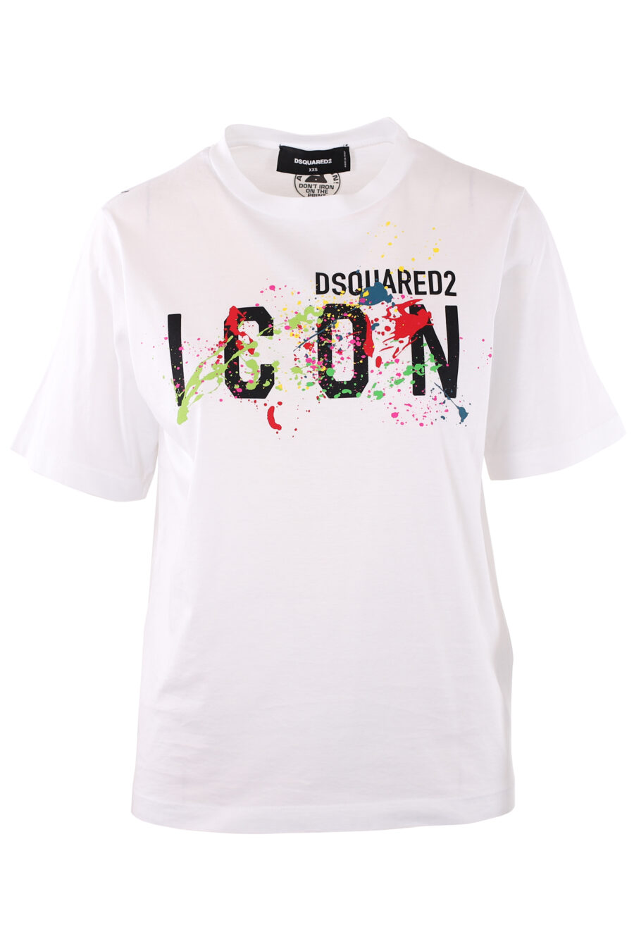 Camiseta blanca con logo "icon splash" multicolor - IMG 0254