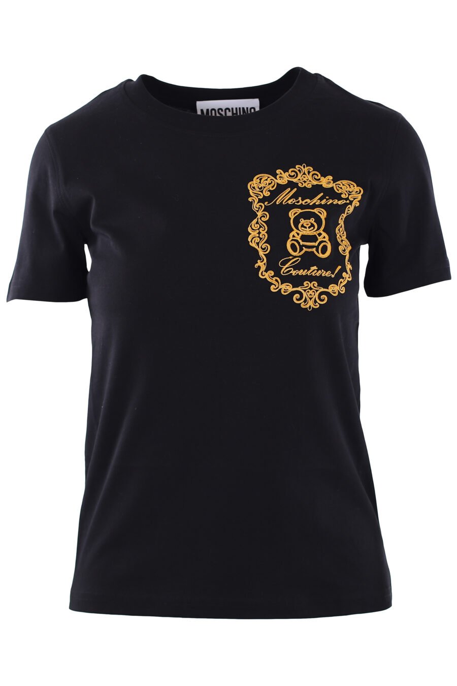 Schwarzes T-Shirt mit Bärenschild-Logo - IMG 0258