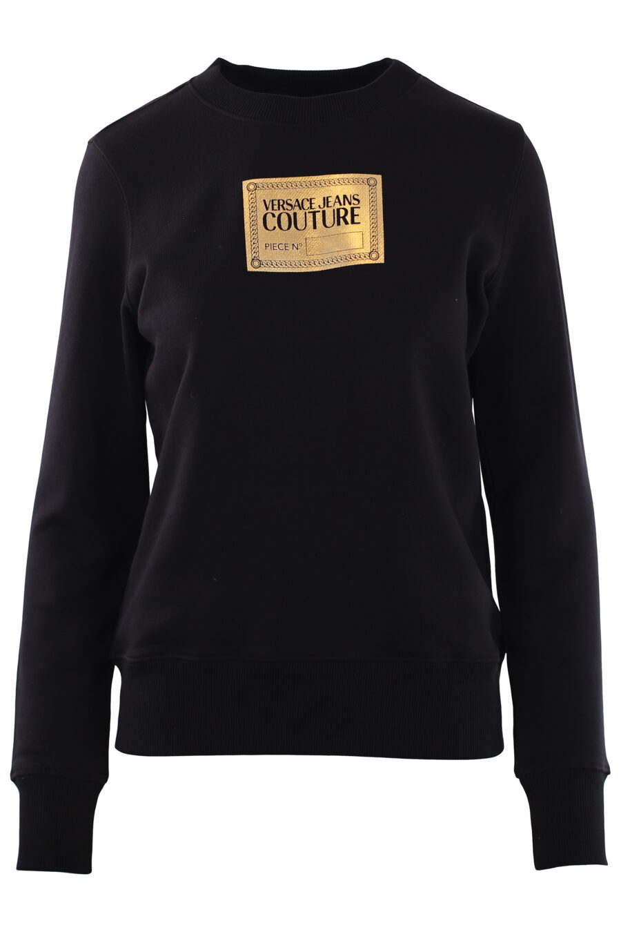 Black sweatshirt with gold plaque in the centre - IMG 0286