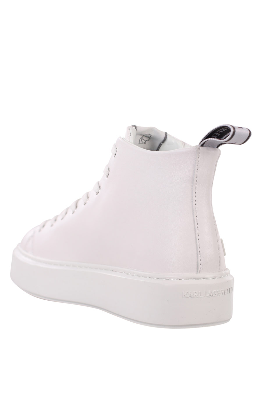 Zapatillas blancas estilo botin con maxilogo blanco de goma - IMG 0388
