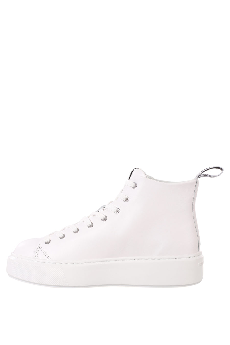 Zapatillas blancas estilo botin con maxilogo blanco de goma - IMG 0389