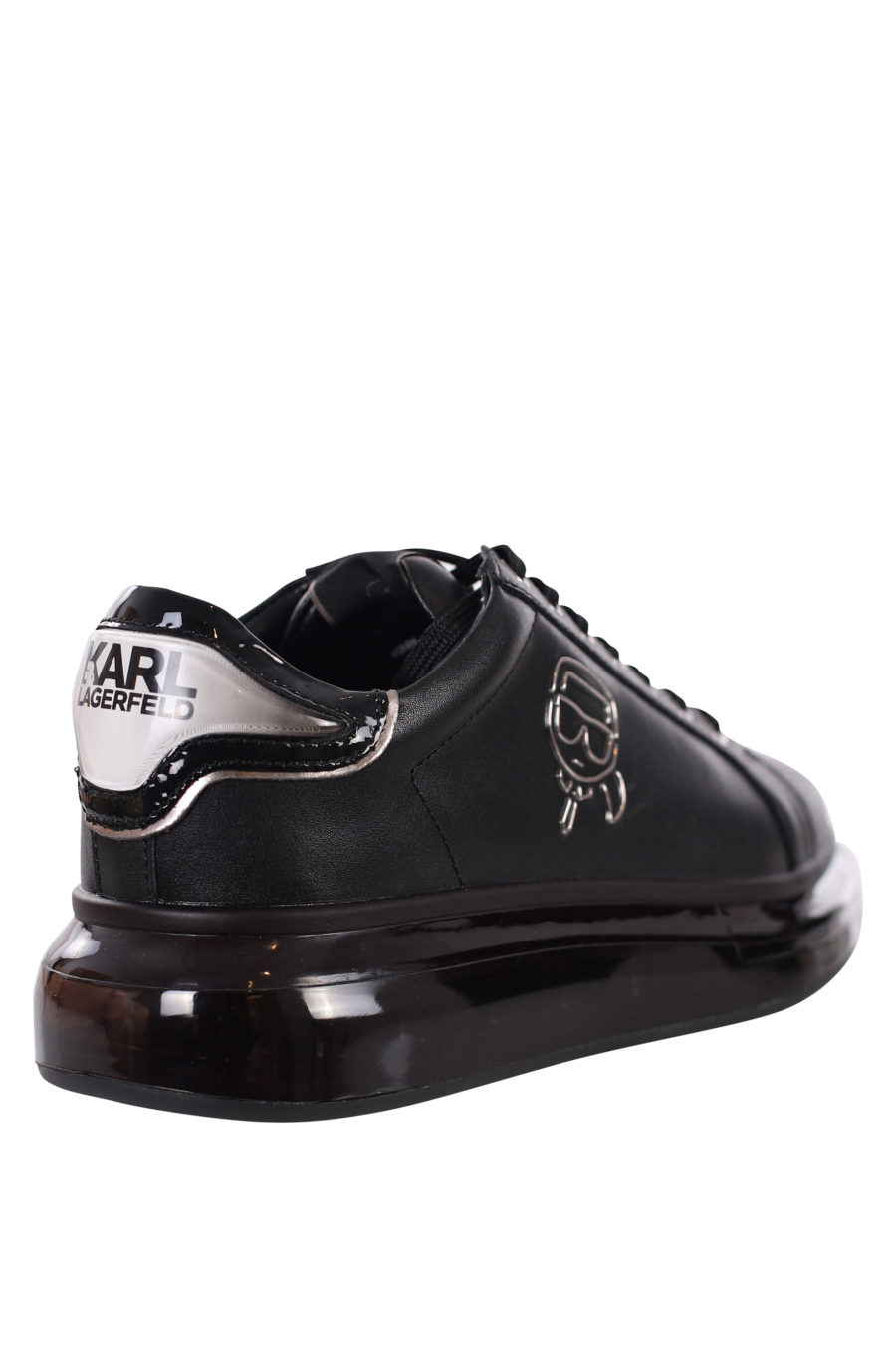 Black trainers with black silhouette logo and black sole - IMG 0415