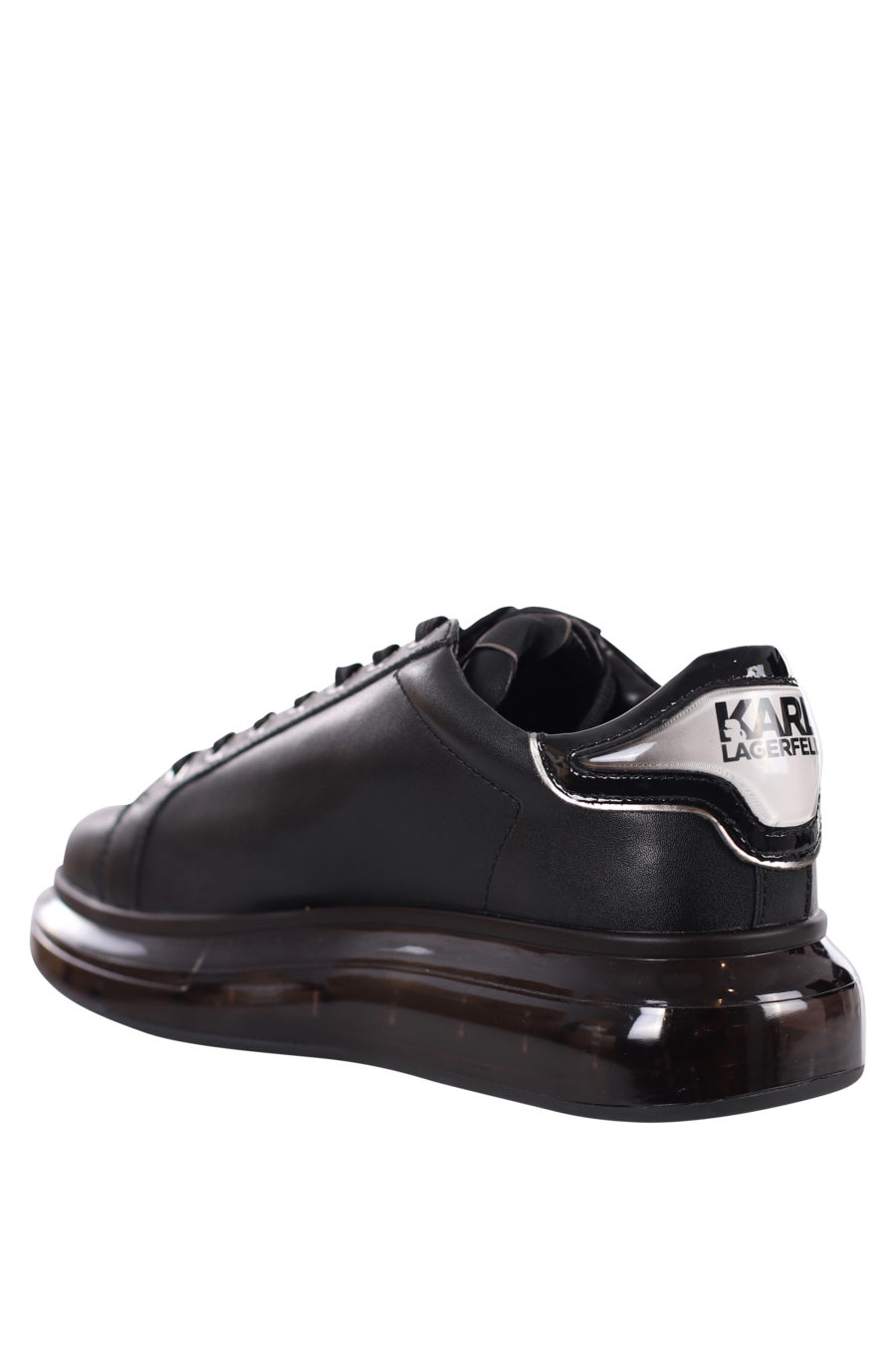 Black trainers with black silhouette logo and black sole - IMG 0417