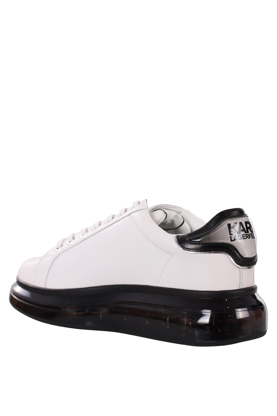 White trainers with black silhouette logo and black sole - IMG 0421