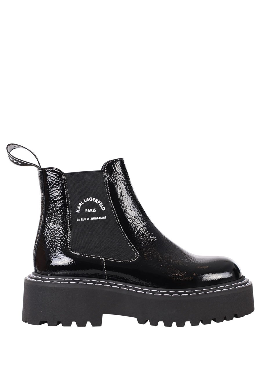 Black ankle boots with platform and small logo - IMG 0430