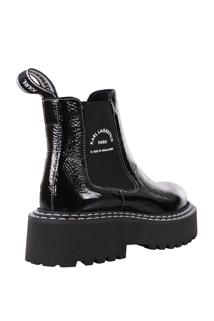 Black ankle boots with platform and small logo - IMG 0431