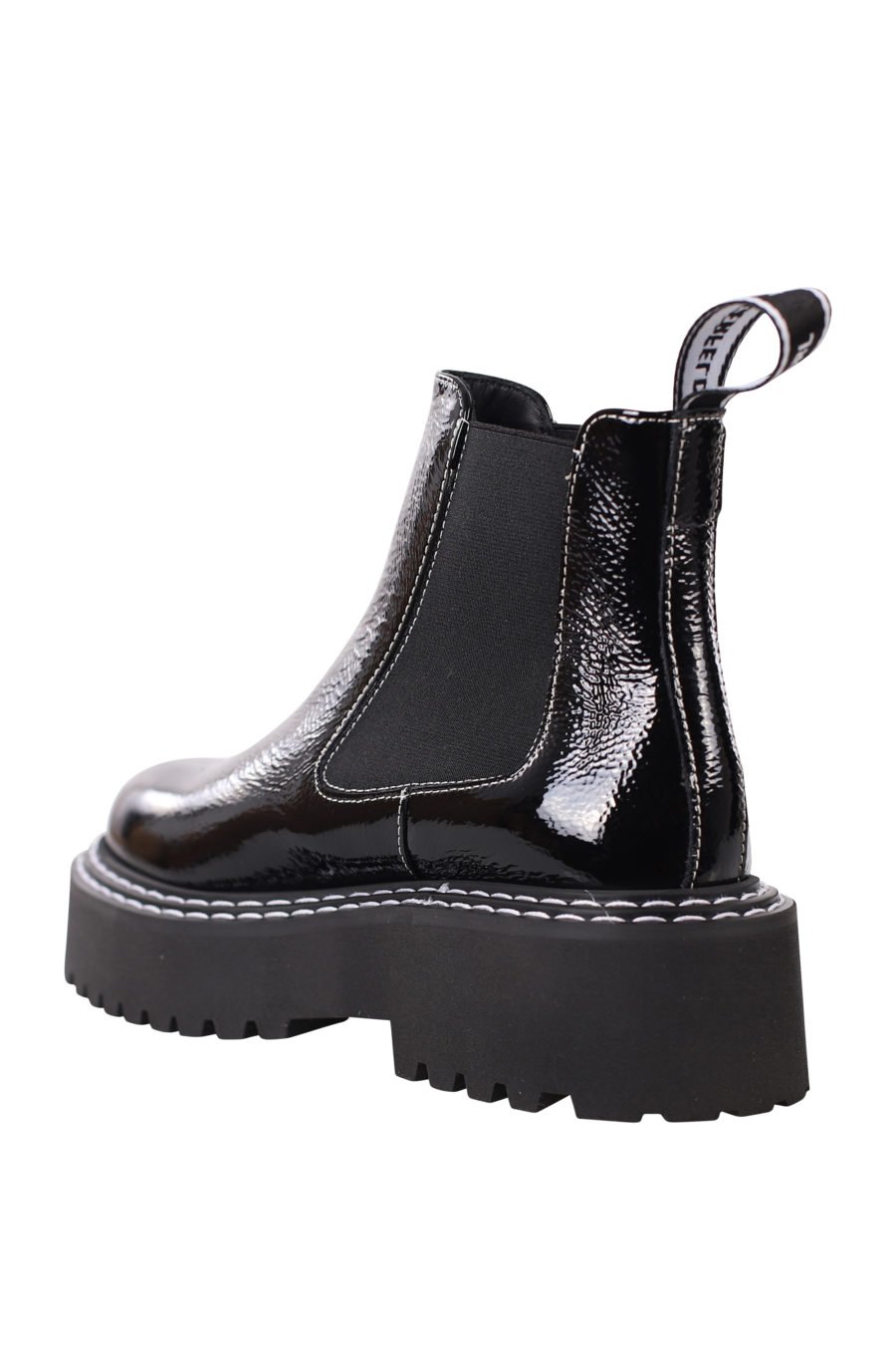 Black ankle boots with platform and small logo - IMG 0432