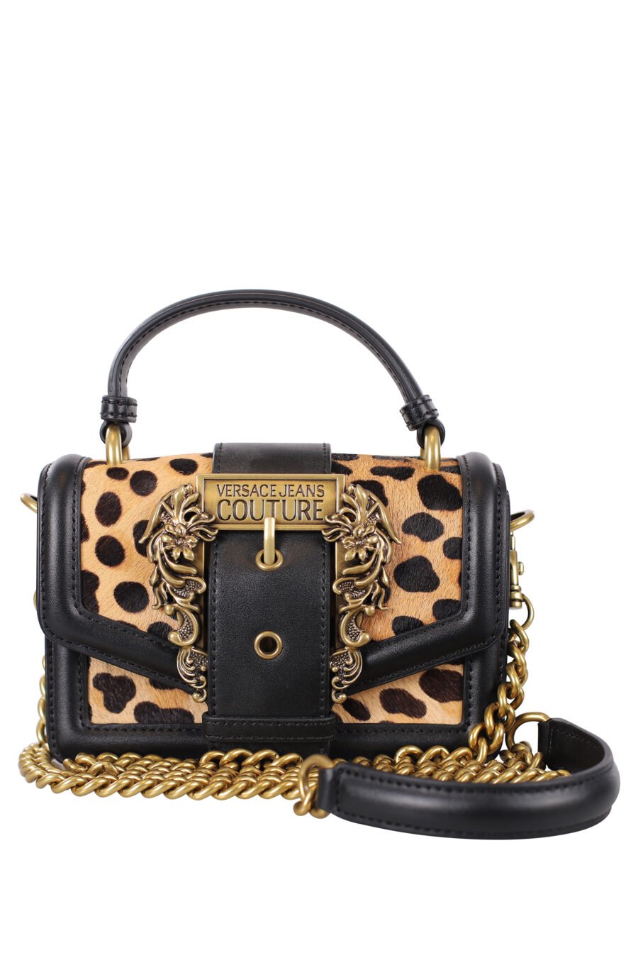 Leopard print bag with baroque buckle - IMG 0491