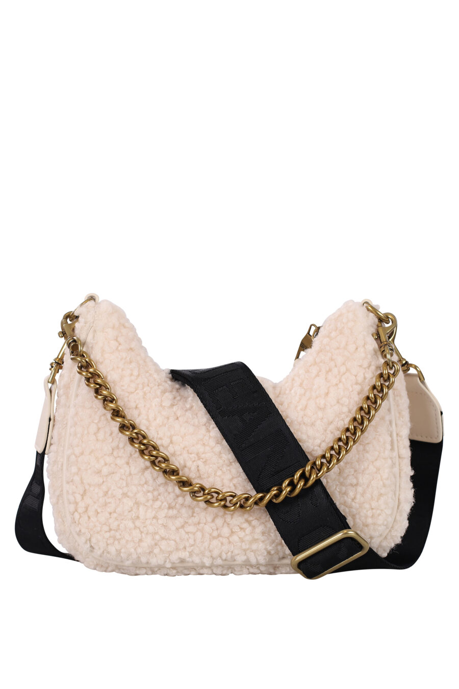White sheepskin shoulder bag - IMG 0520