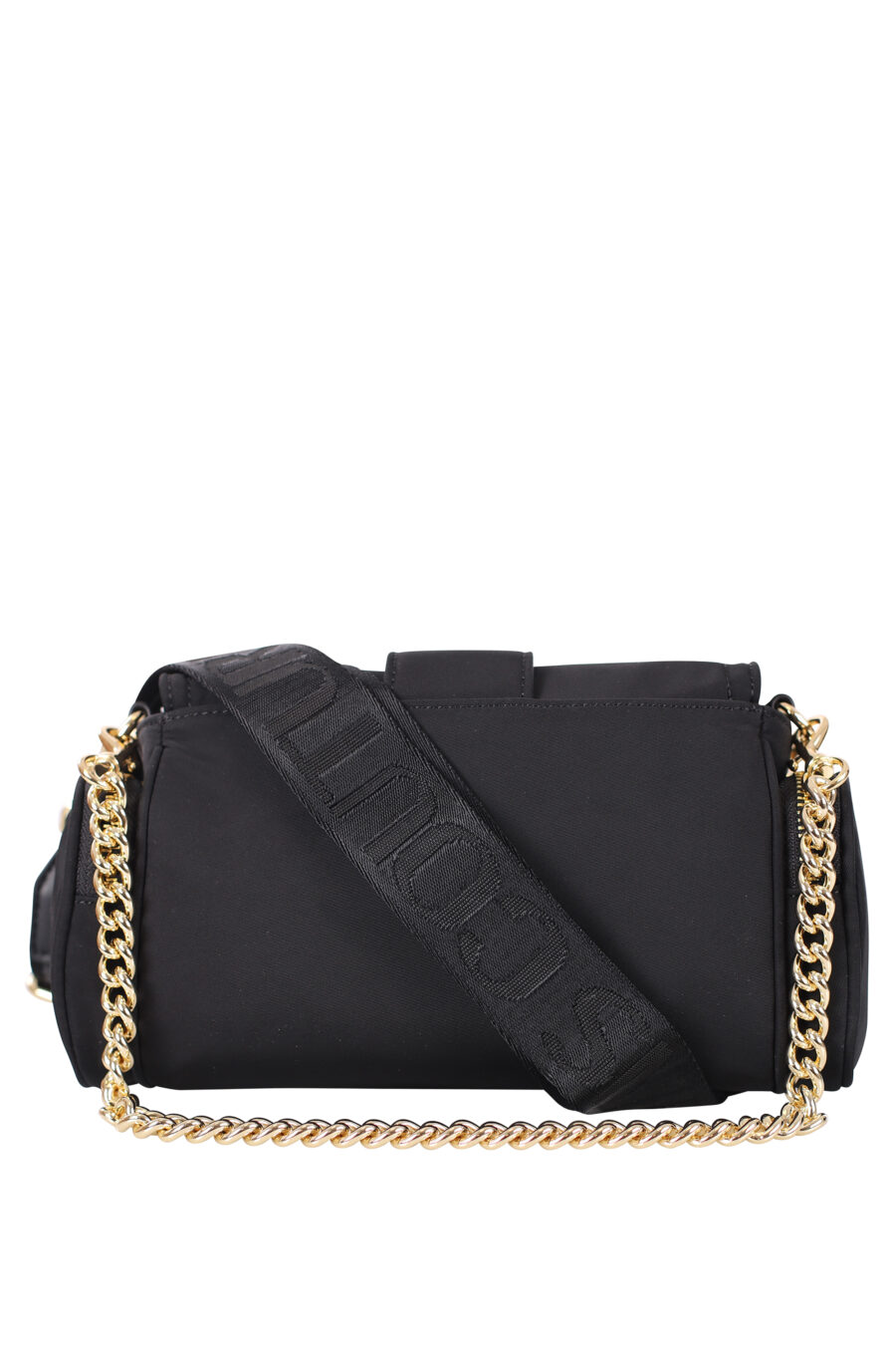 Black shoulder bag with studs and baroque buckle - IMG 0547
