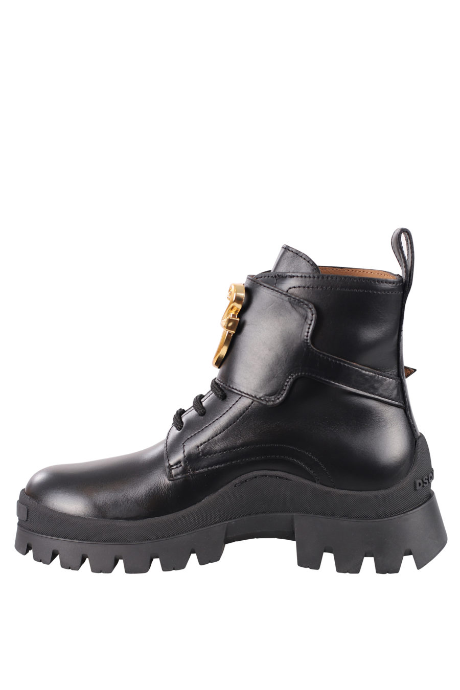 Schwarze Ankle Boots mit Logo D2 - IMG 0700