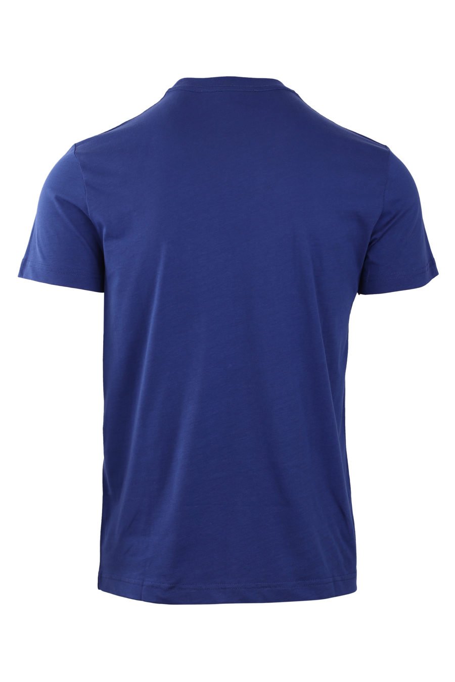T-shirt azul-marinho com pequeno logótipo redondo - IMG 0773