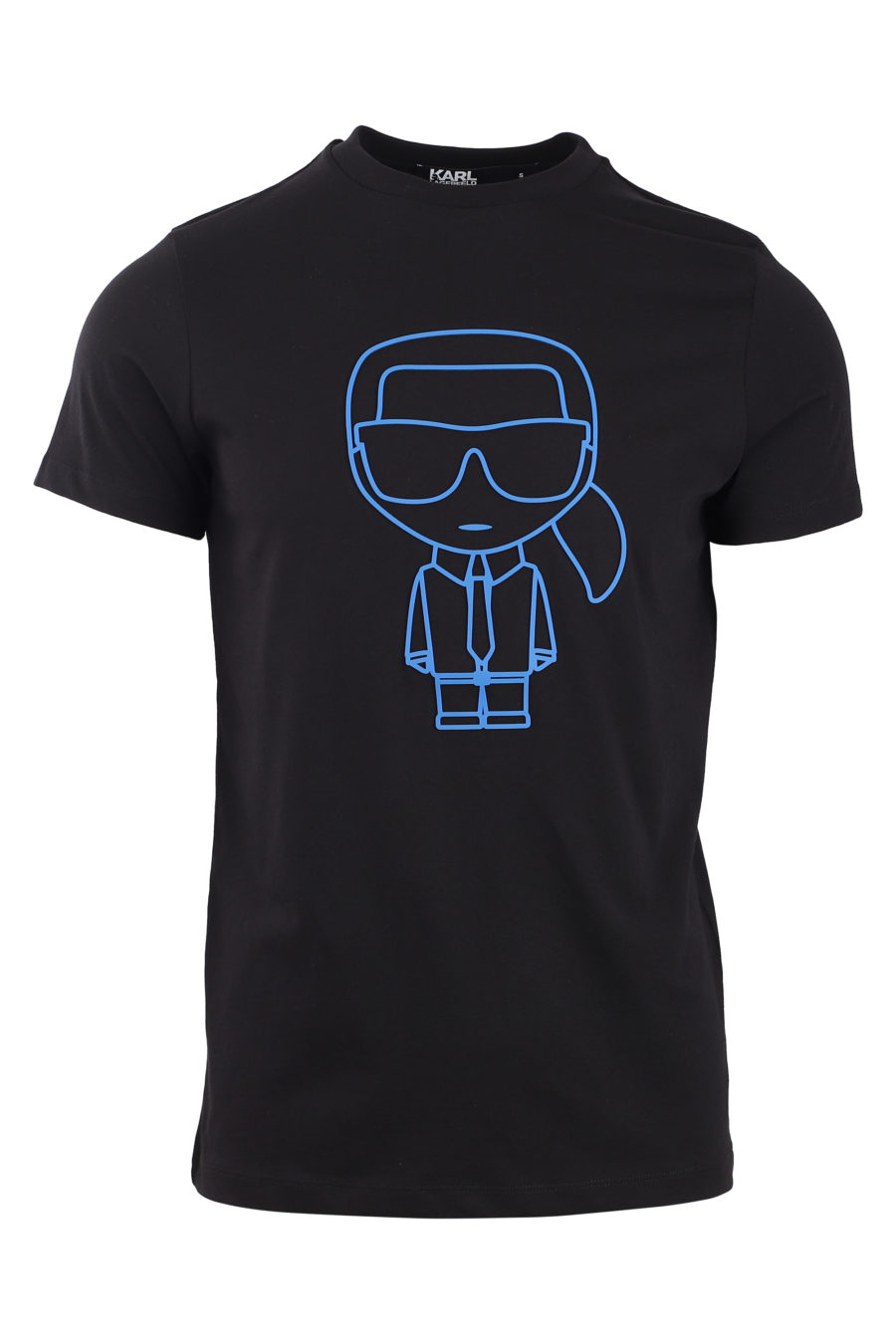 Camiseta negra con logo en silueta azul - IMG 0795