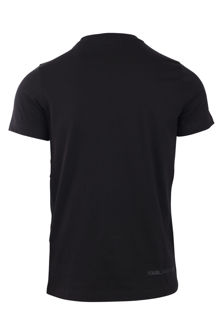T-shirt noir avec maxi logo fuchsia - IMG 0808
