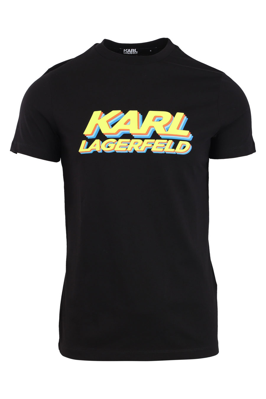 Schwarzes T-Shirt mit gelbem 3D-Logo - IMG 0824