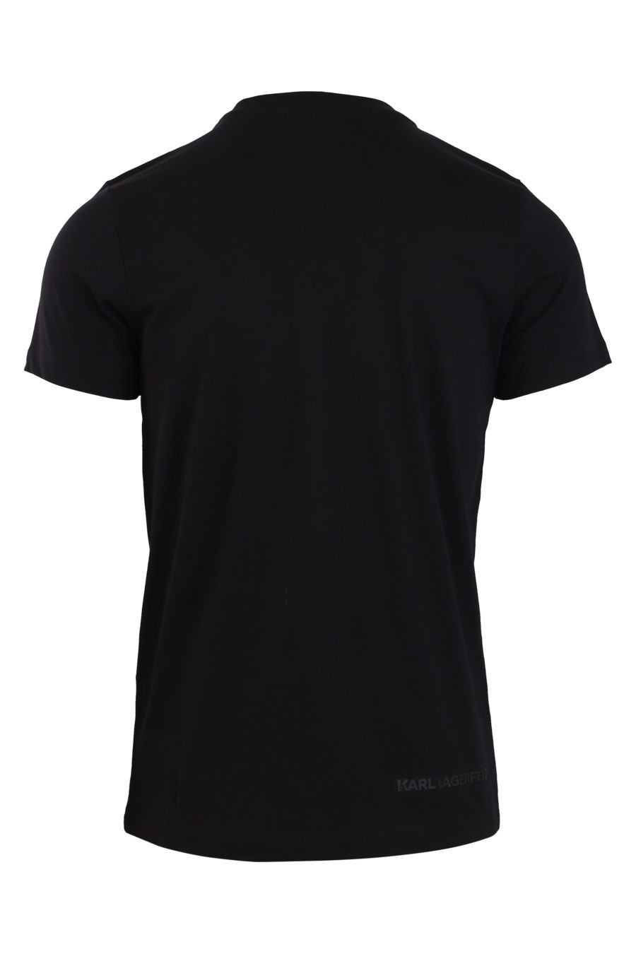 Camiseta negra con maxi logo azul - IMG 0828