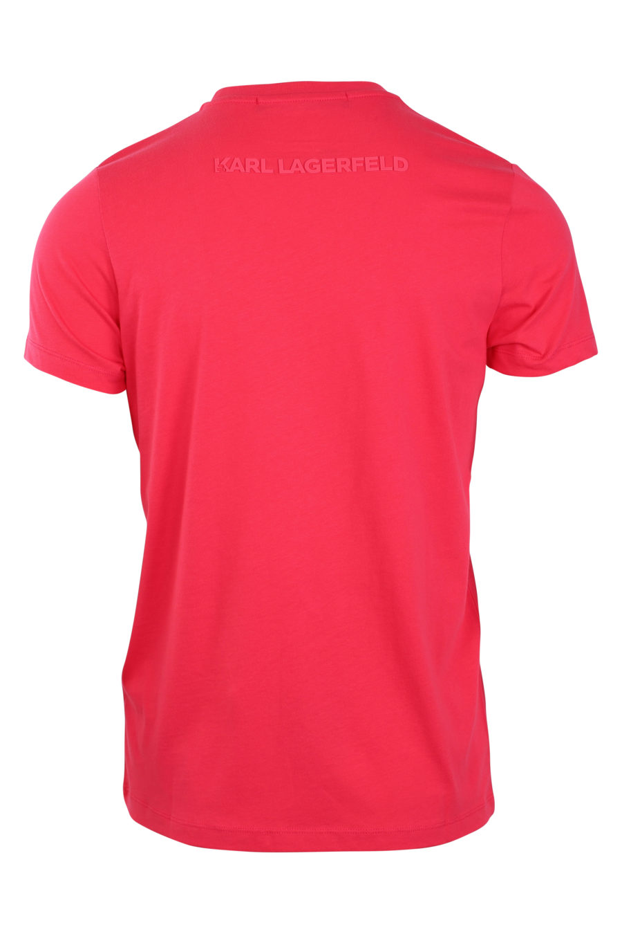 Camiseta fucsia con logo en silueta monocromático - IMG 0841