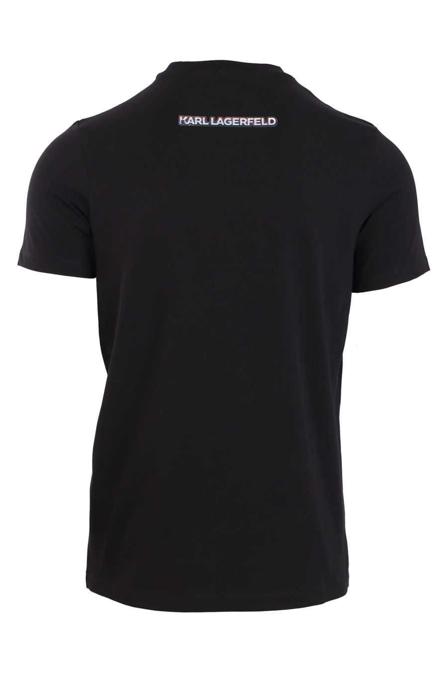 Camiseta negra con logo en silueta tornasol pequeño - IMG 0894