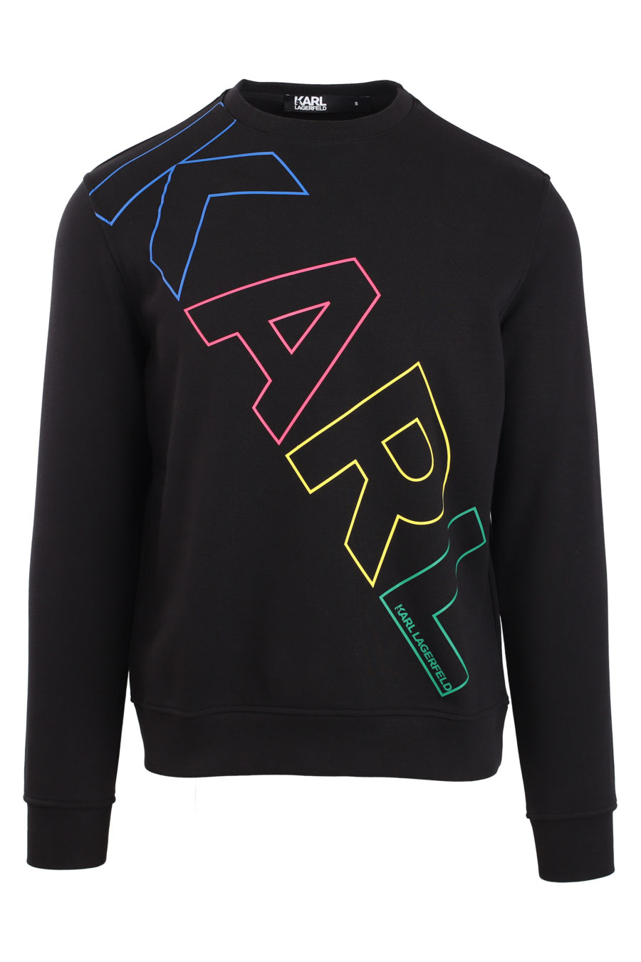 Schwarzes Sweatshirt mit mehrfarbigem Maxi-Logo - IMG 0896
