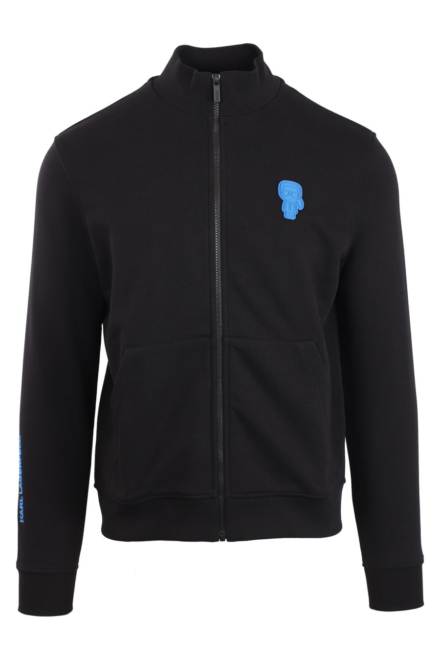 Schwarze Jacke mit kleinem blauen Logo - IMG 0902