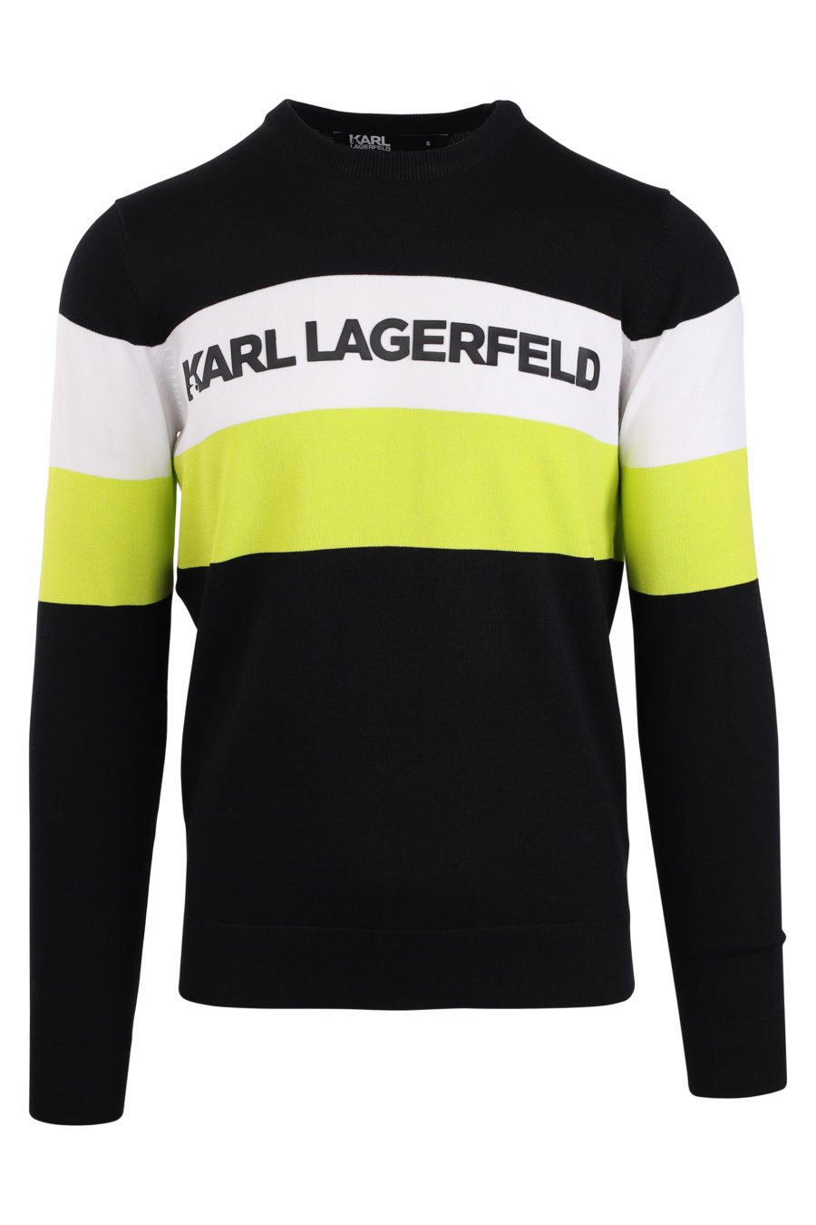 Black sweatshirt with white and yellow stripe - IMG 0921