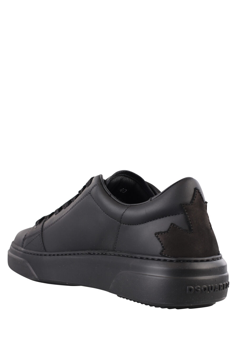 Black trainers with small white logo and black sole - IMG 1150