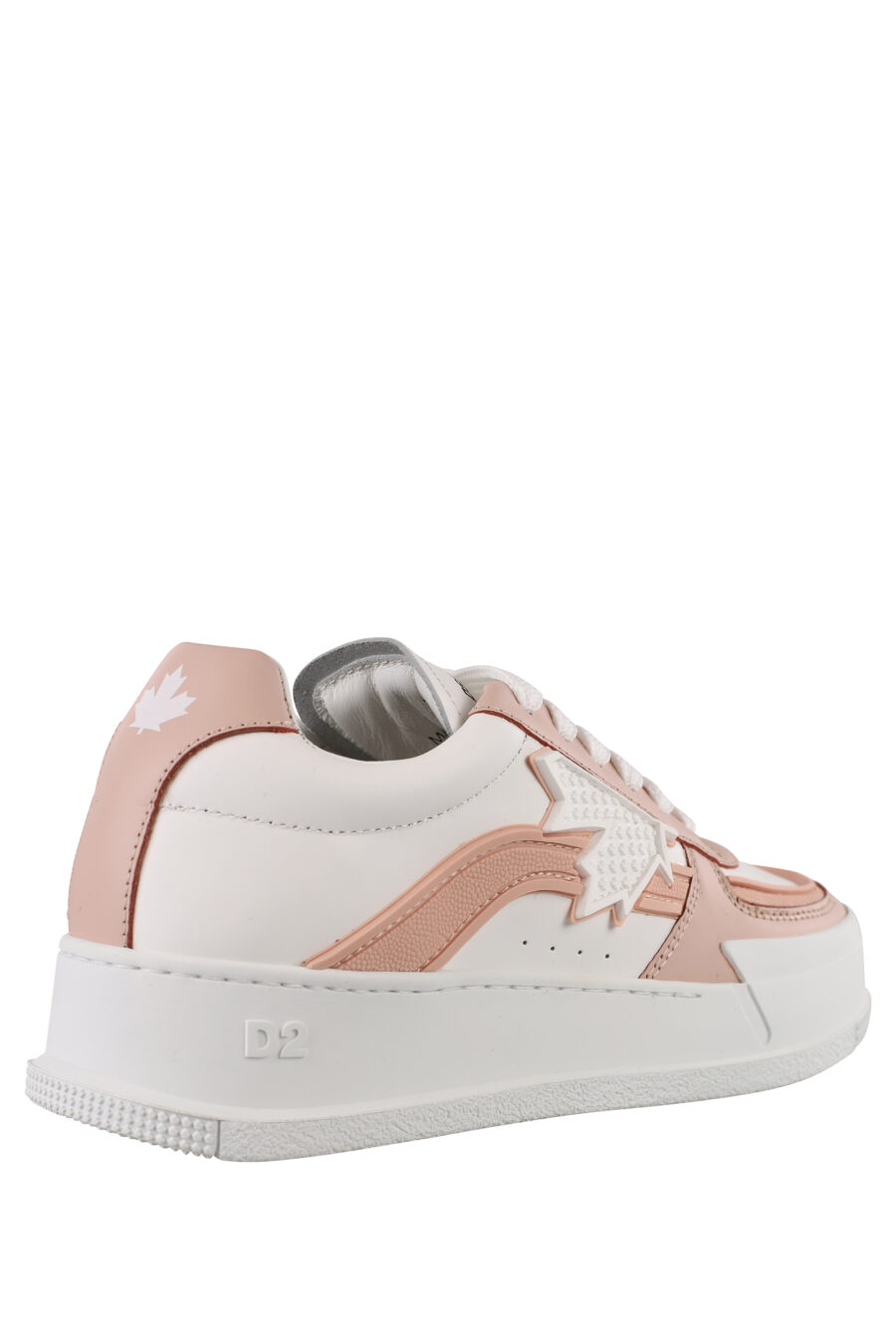 Zapatillas blancas de plataforma con detalle rosa - IMG 1175