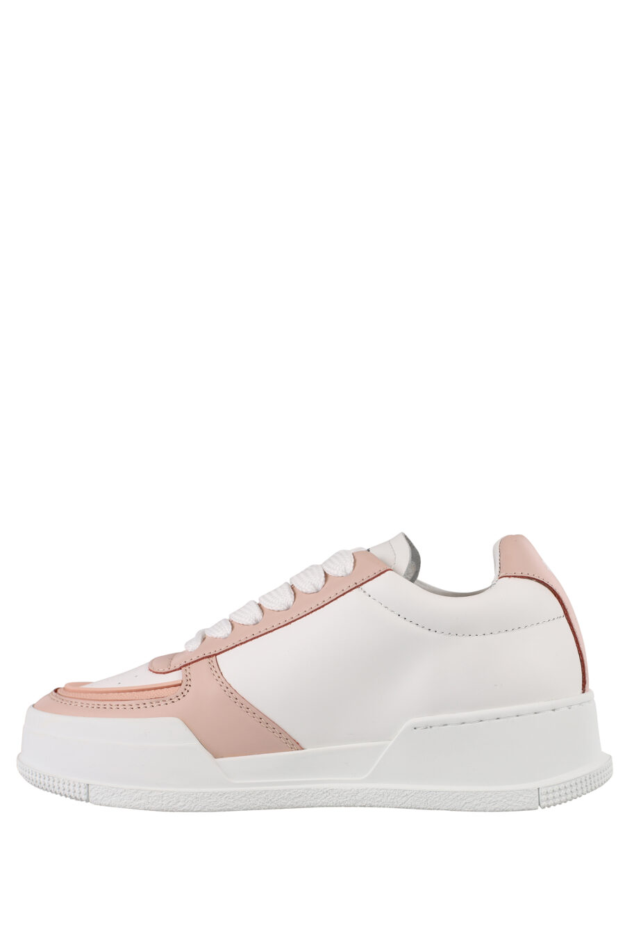 Zapatillas blancas de plataforma con detalle rosa - IMG 1177