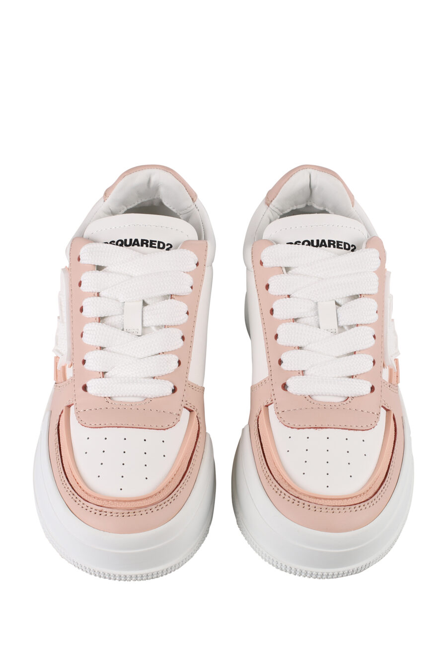 Zapatillas blancas de plataforma con detalle rosa - IMG 1225