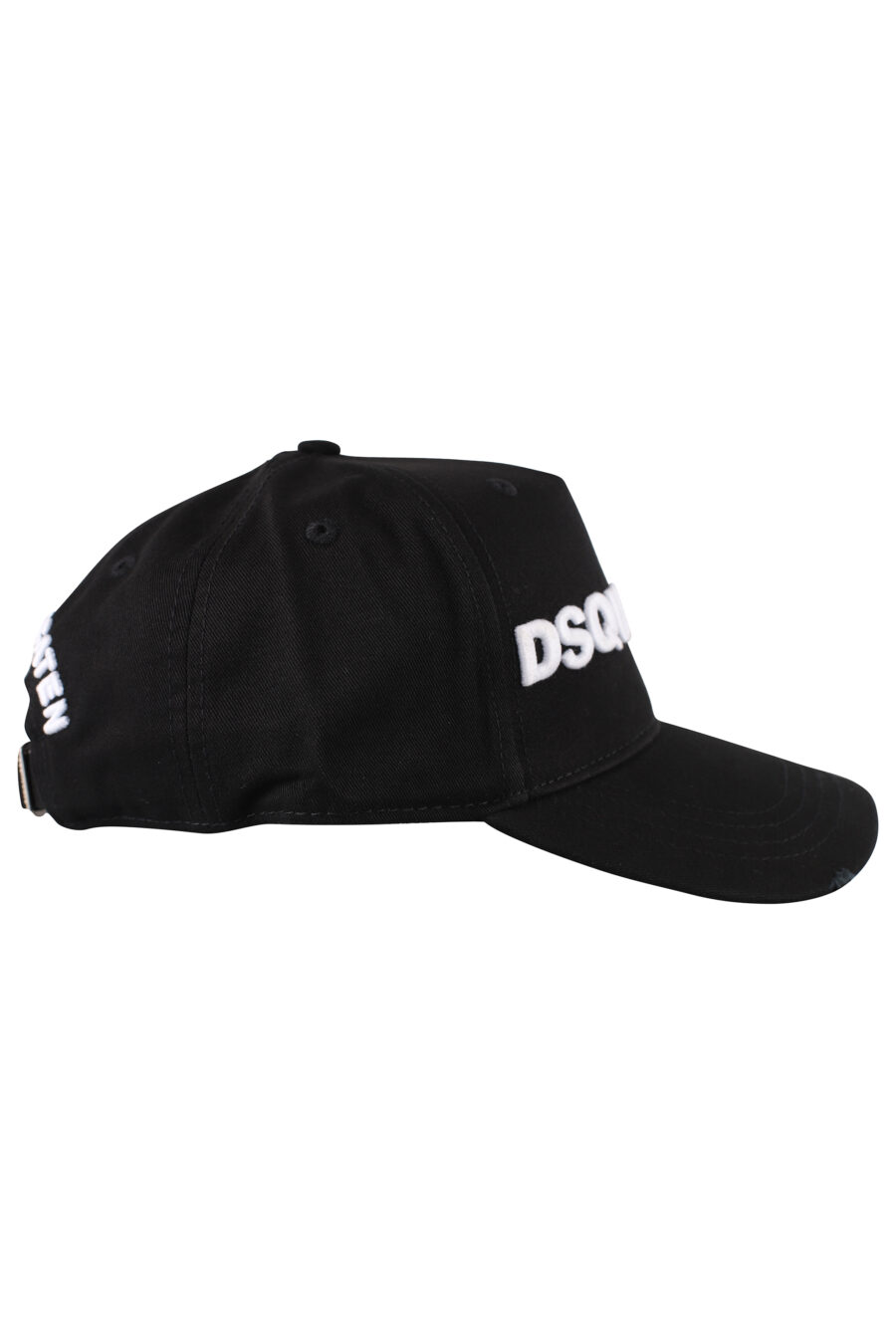 Black cap with white embroidered logo - IMG 1239
