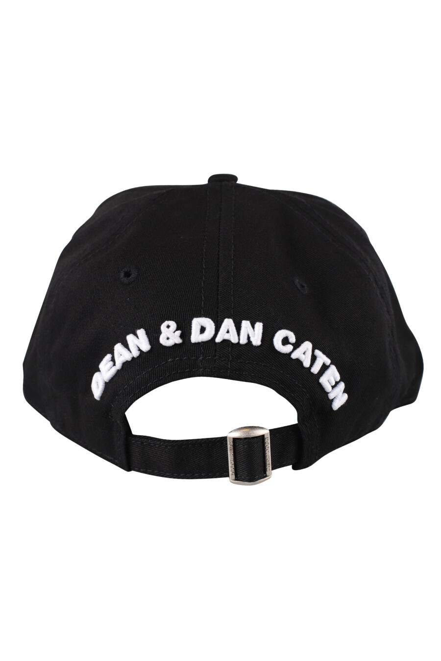 Black cap with white embroidered logo - IMG 1240
