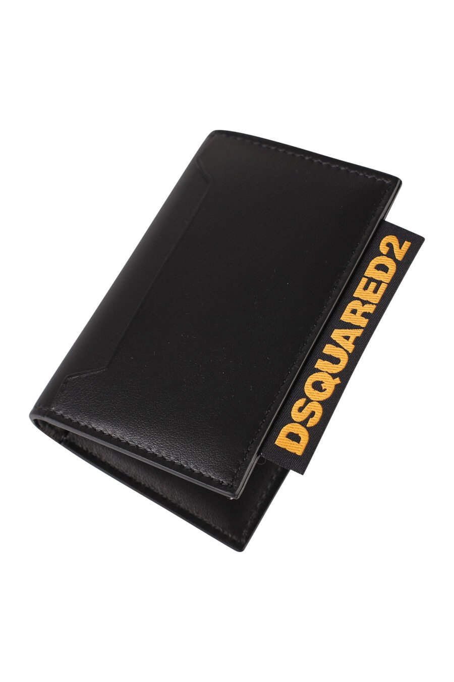 Black card holder with yellow label and logo - IMG 1275