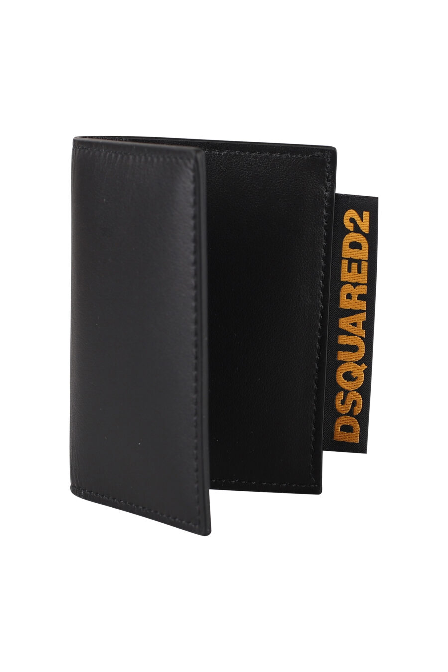 Black card holder with yellow label and logo - IMG 1278