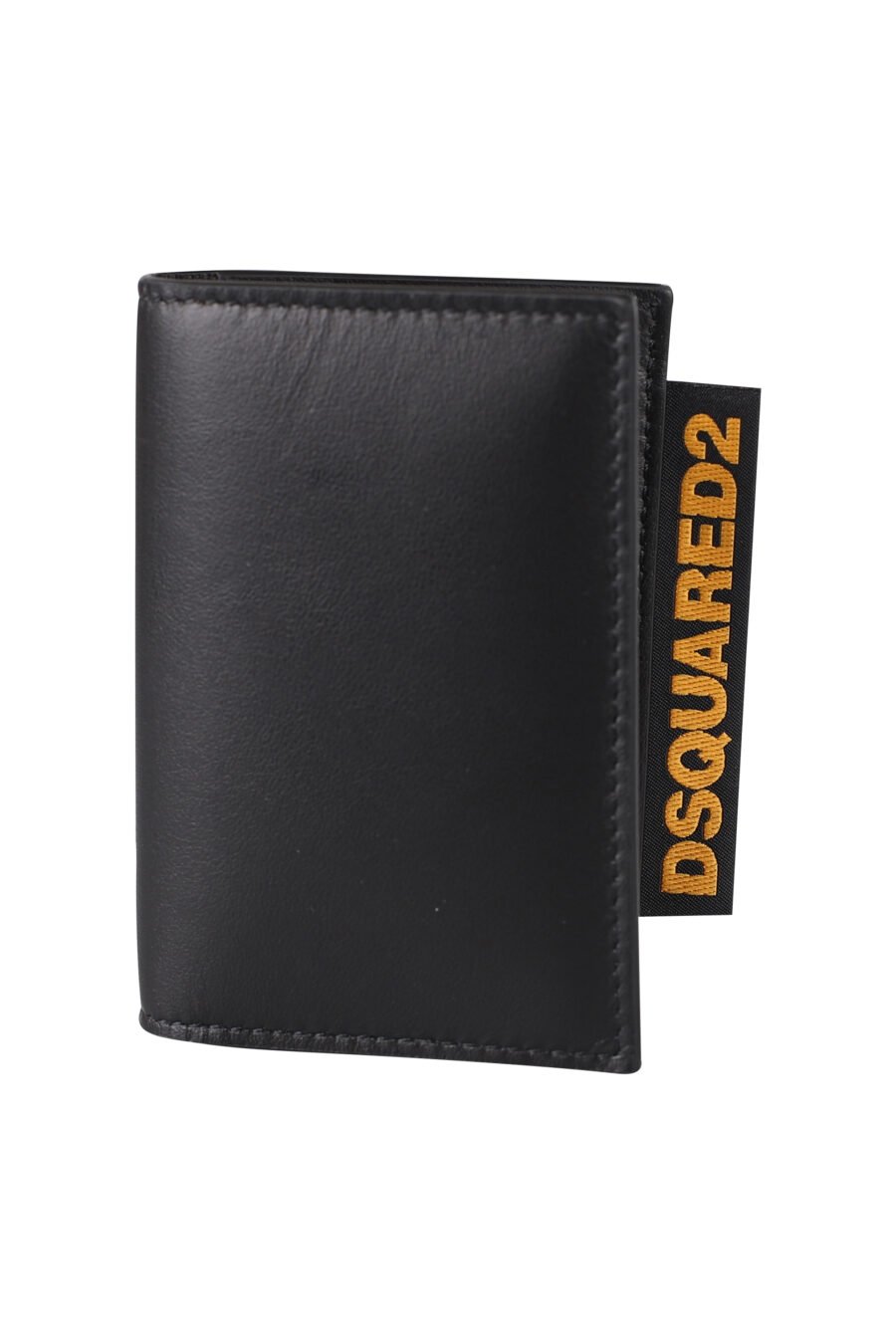 Black card holder with yellow label and logo - IMG 1284