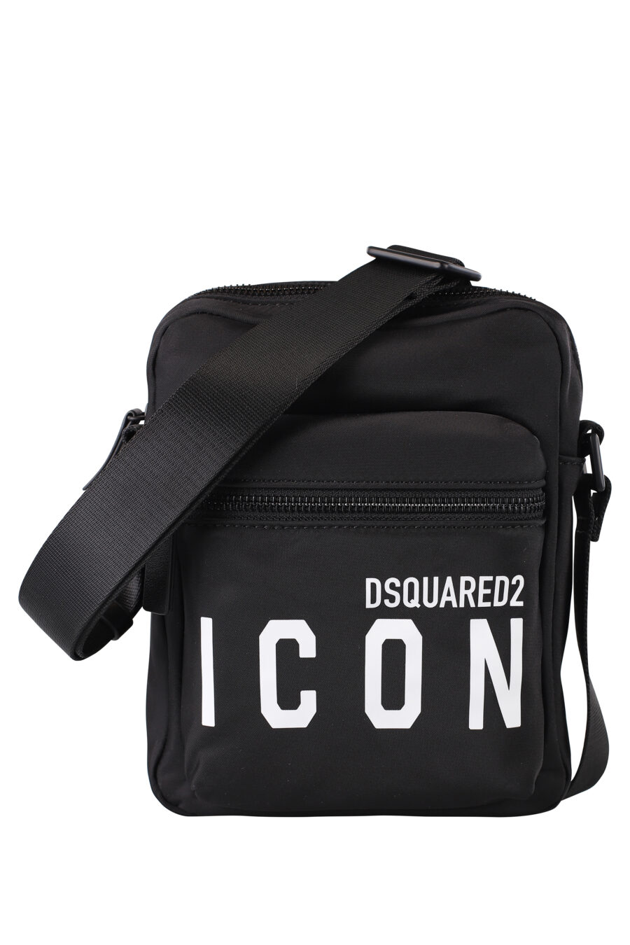 Black shoulder bag with white "icon" logo - IMG 1303