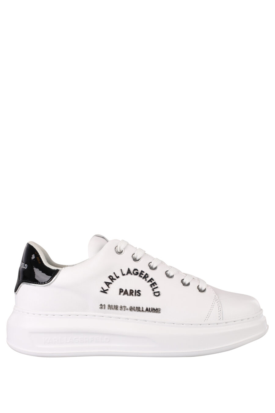 White trainers with silver metal logo - IMG 1346