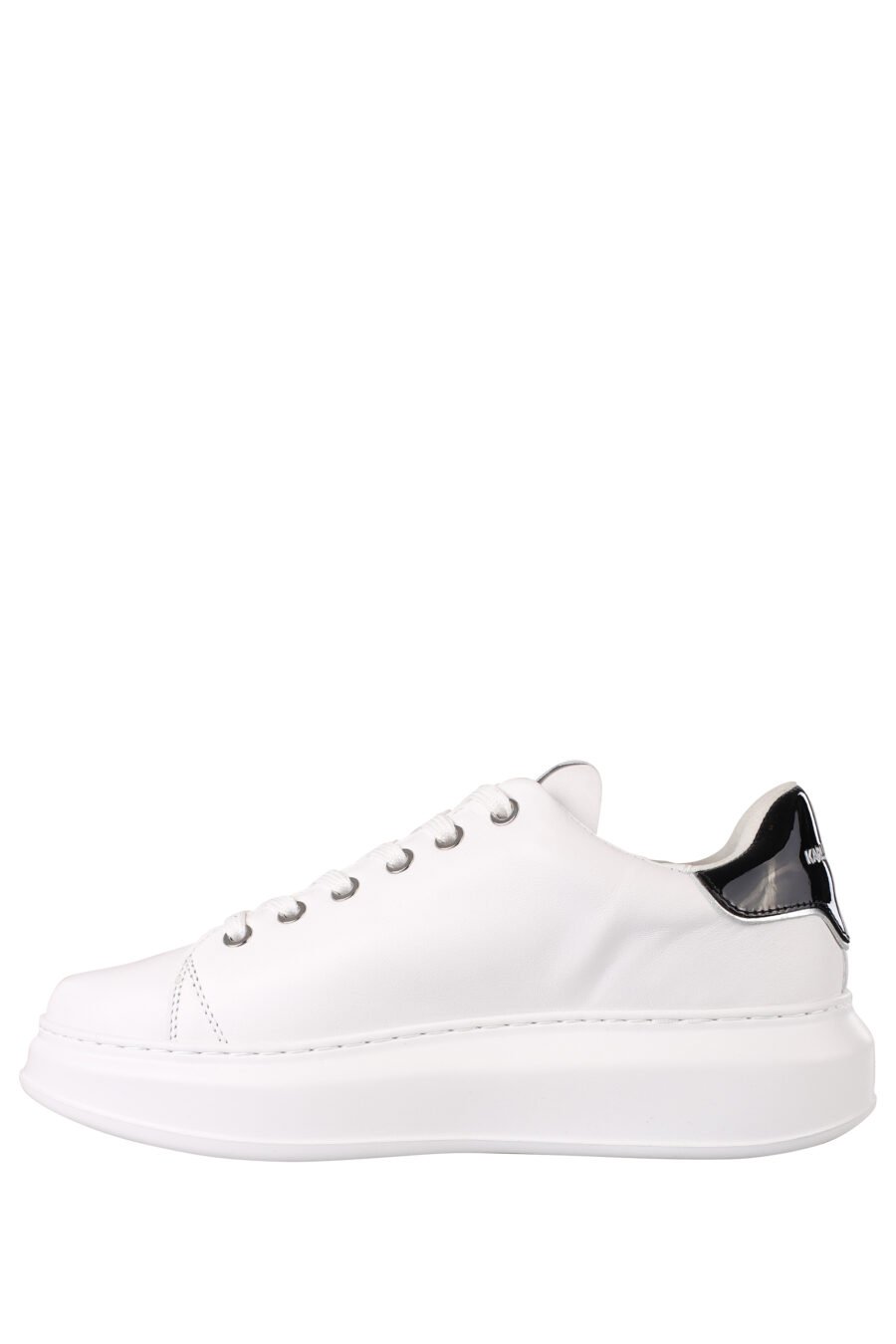 White trainers with silver metal logo - IMG 1349