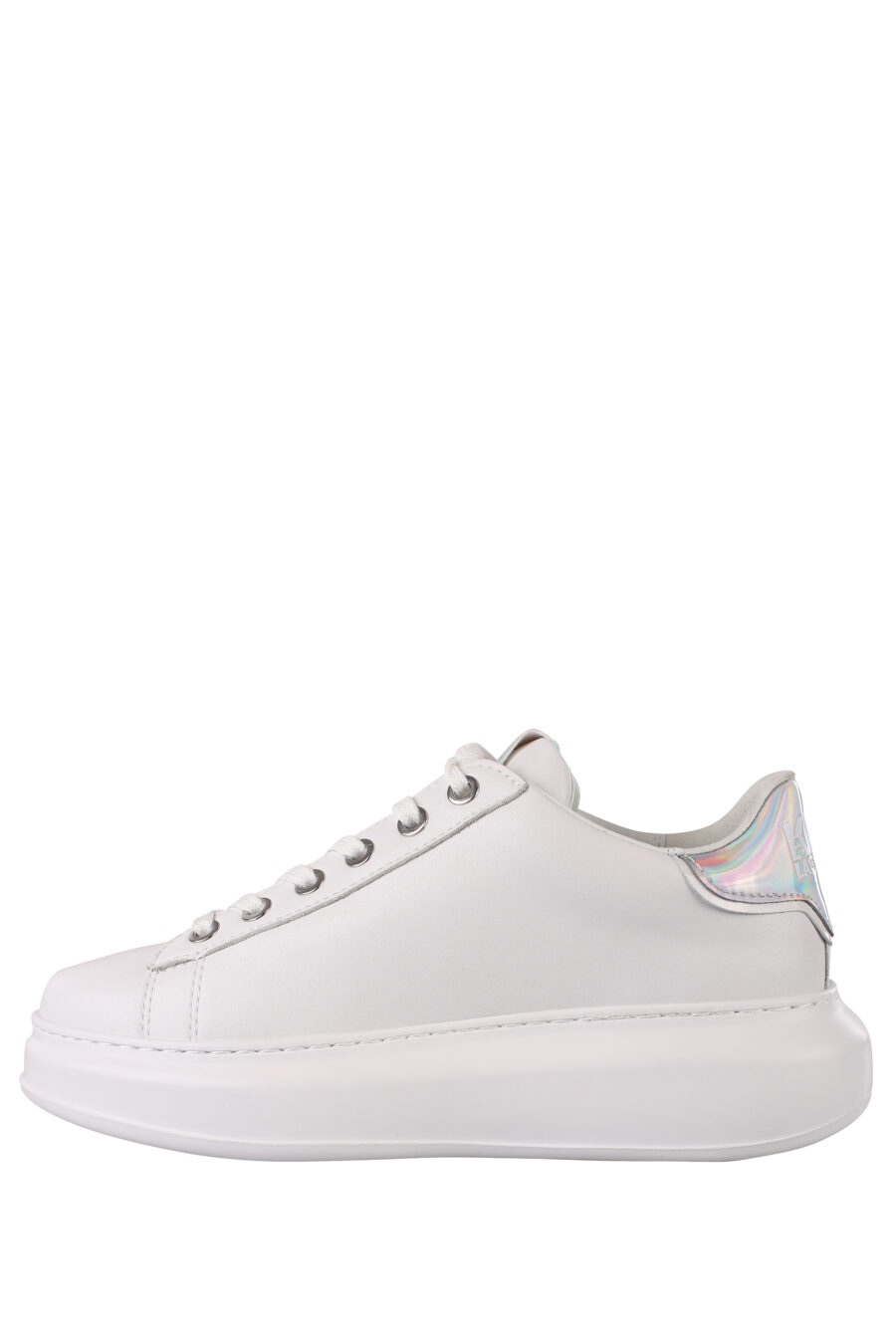 White trainers with white logo and iridescent detail - IMG 1362