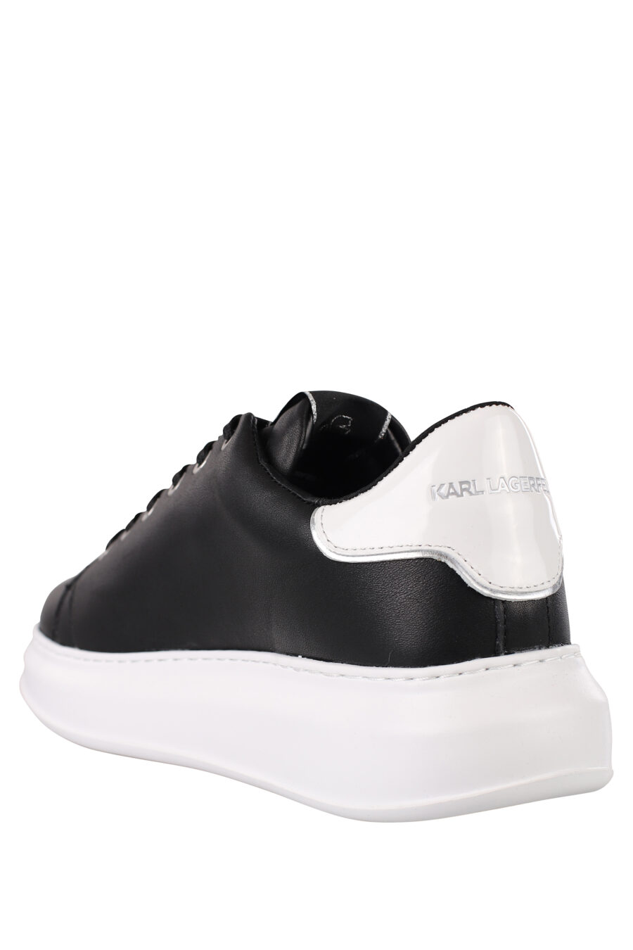 Black trainers with silver metal lettering logo - IMG 1387